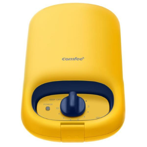 COMFEE MC-JK1312P201 GRIGLIA PER PANINI E WAFEL 800-950 W 3 PIASTRE ANTIADERENREI TIMER 10 MIN GIALLO